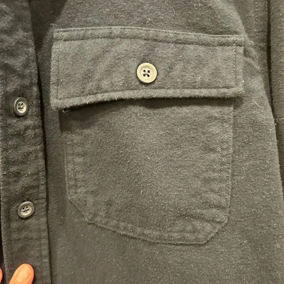 L.L.‎ Bean Men's Navy Blue Chamois Flannel Shirt Traditional Fit size Medium - Picture 8 of 8